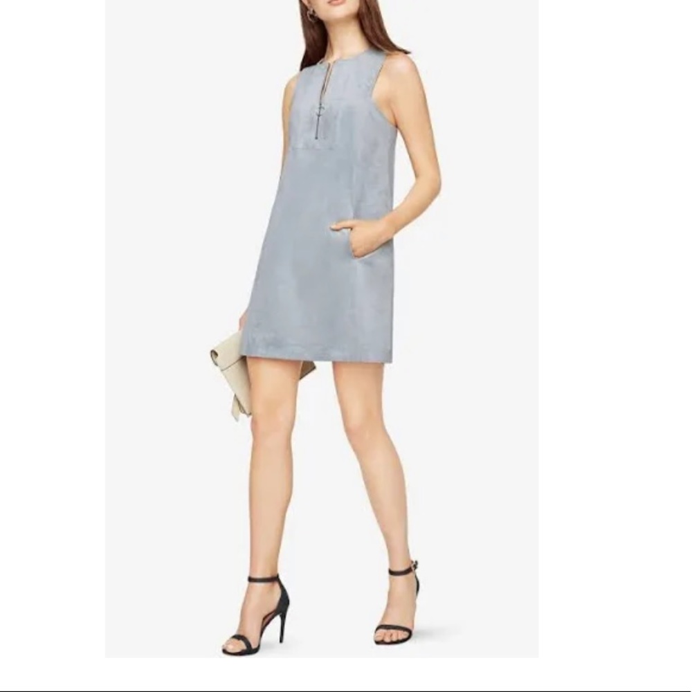 BCBGMAXAZRIA Jamy Faux Suede Dress L